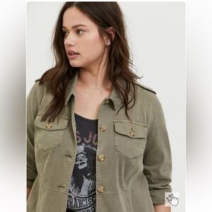 Torrid Twill Peplum Utility